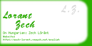 lorant zech business card